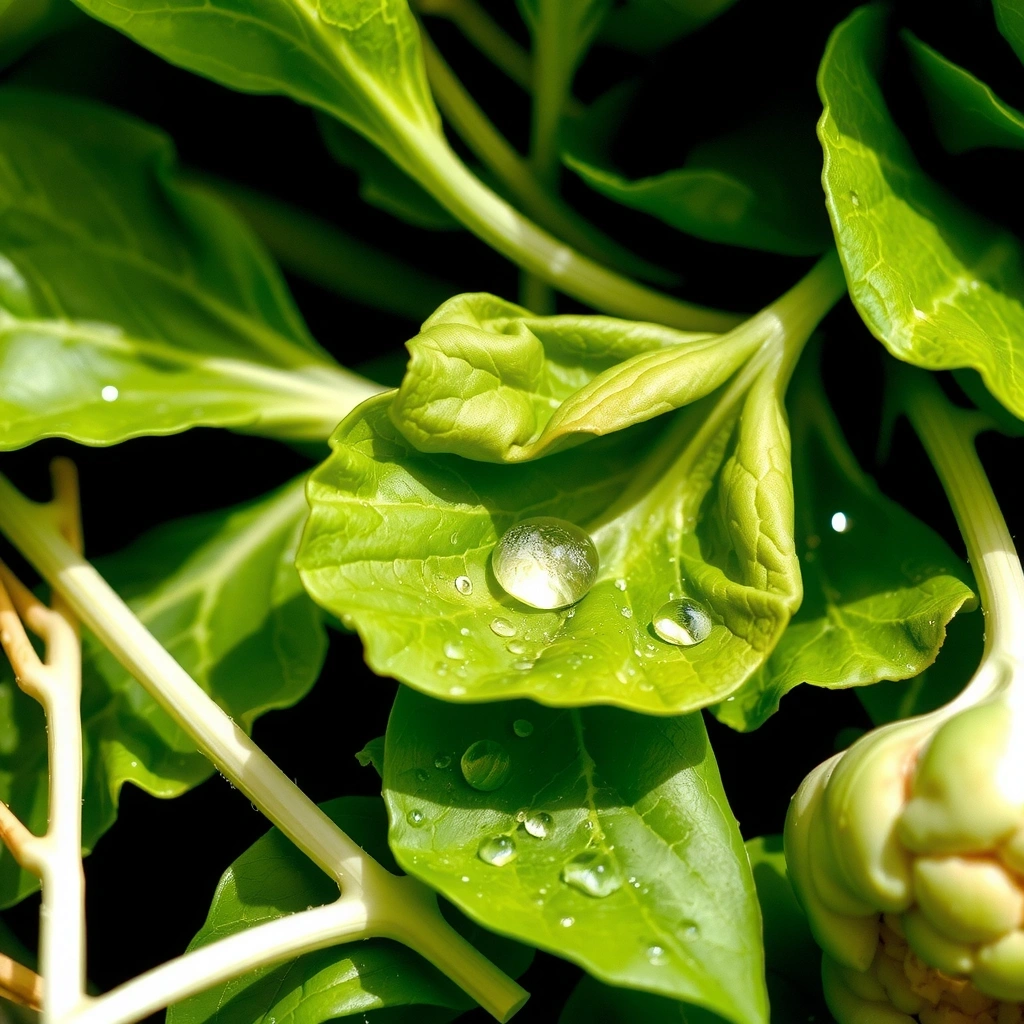 Leafy greens texture